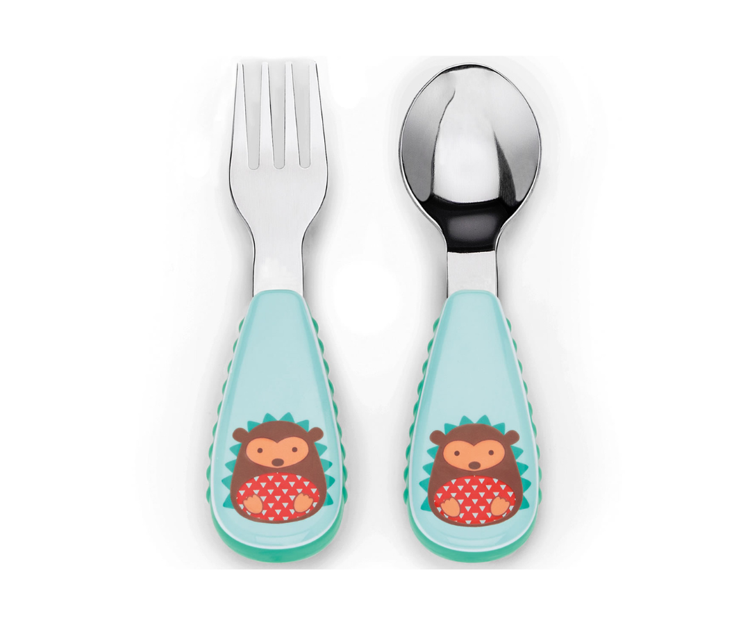 Set De Cubiertos Erizo Celeste Skip Hop