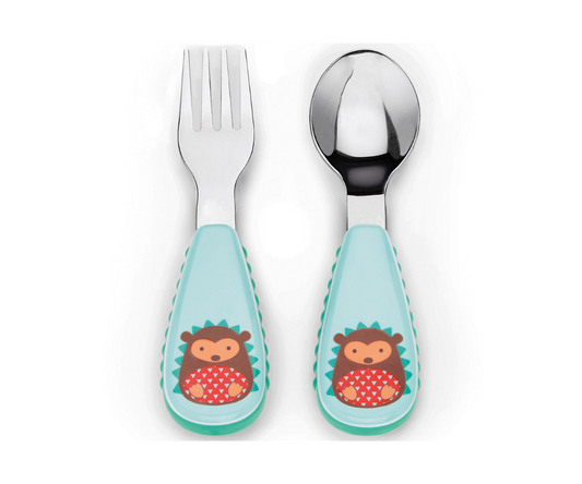 Set De Cubiertos Erizo Celeste Skip Hop
