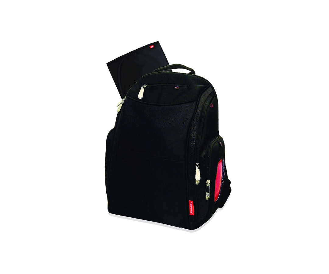Pañalera Mochila Negra 3Pc Fisher Price