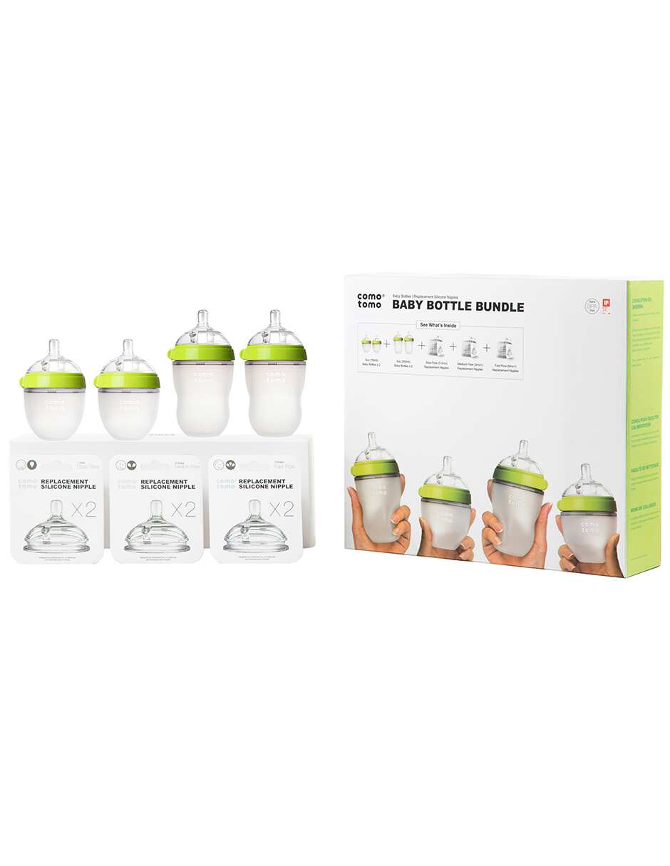Set Biberones 150ml x2, 250ml x2, Tetinas x3  Como Tomo
