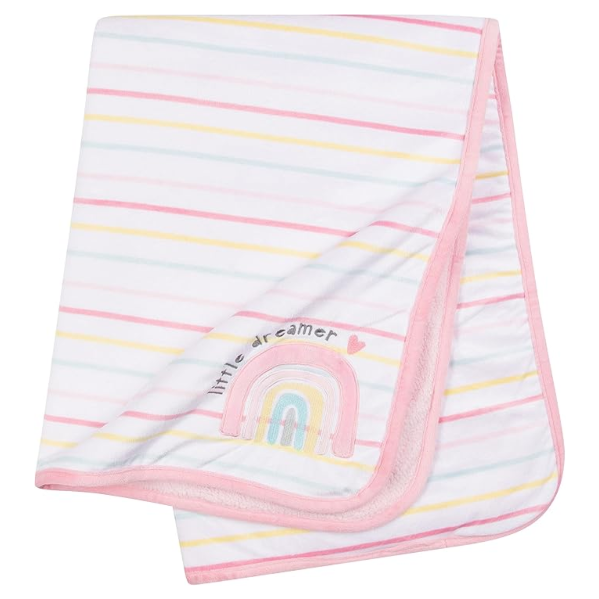 Cobija Plush Gerber | Rosa Con Rayas