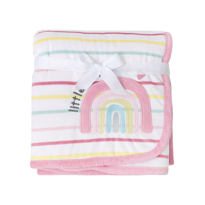 Cobija Plush Gerber | Rosa Con Rayas