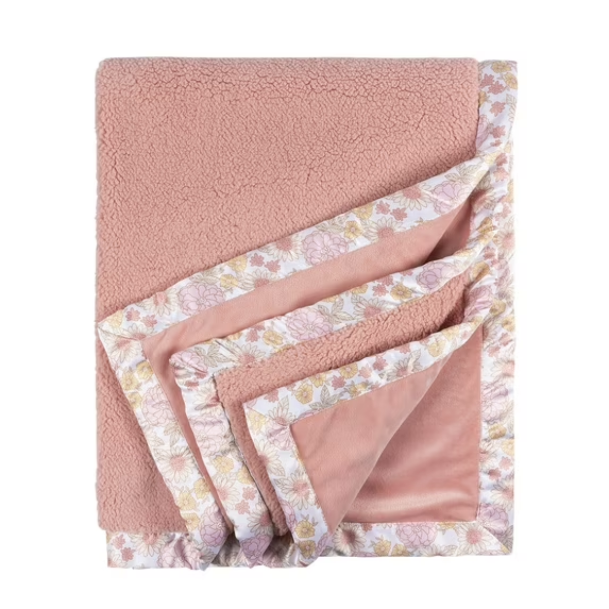 Cobija Plush Gerber | Rosada Con Flores