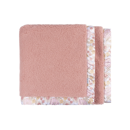 Cobija Plush Gerber | Rosada Con Flores
