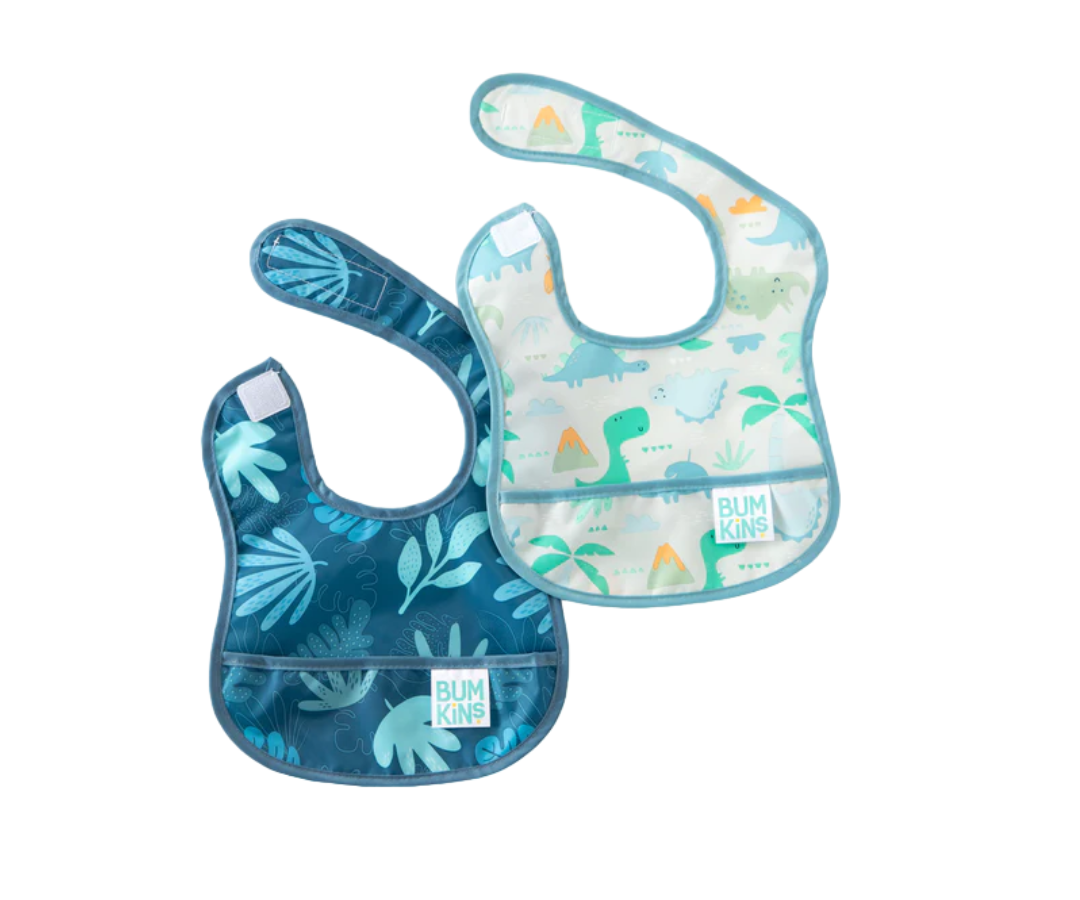 Babero X2 Dinosaurio Tropico  Bumkins