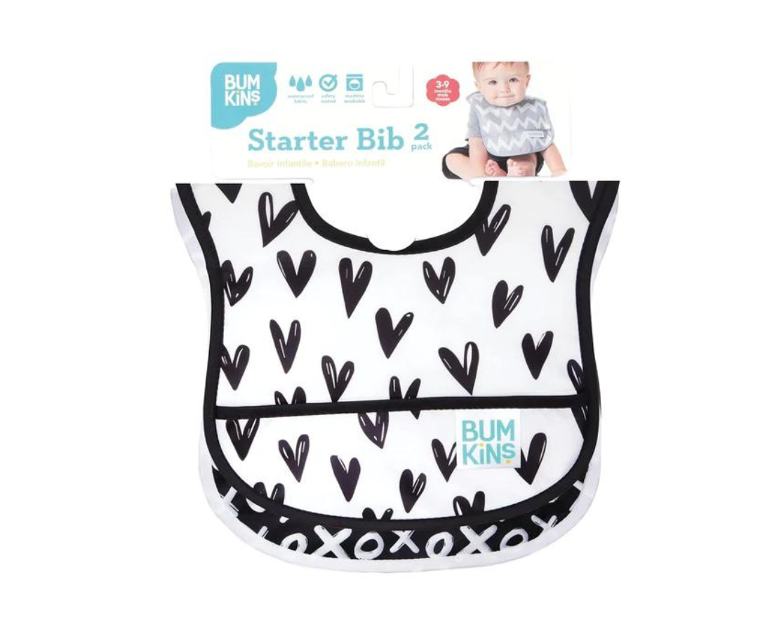 Babero X2 Corazones Y Abrazos	Bumkins