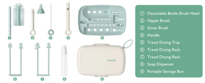 Kit Portátil De Cepillos Lava Biberones
