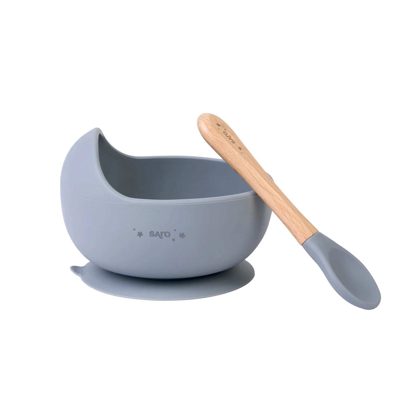 Cuenco Con Ventosa Y Cuchara Mist Saro