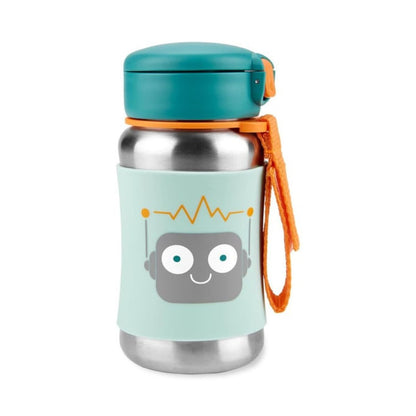 Botella de Acero Con Sorbete | Robot Skip Hop