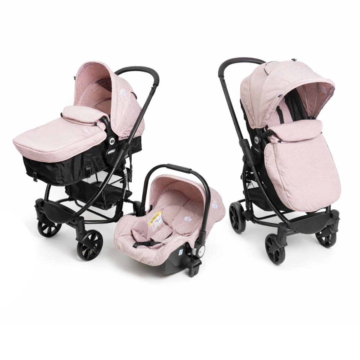 Coche DLX Durham Travel System Born |Pink