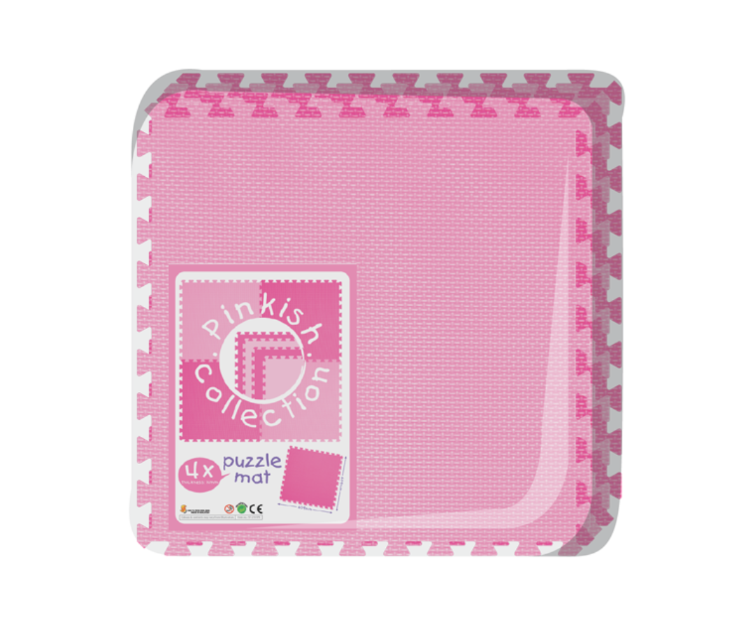 Alfombra 4 piezas rosada