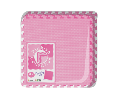 Alfombra 4 piezas rosada