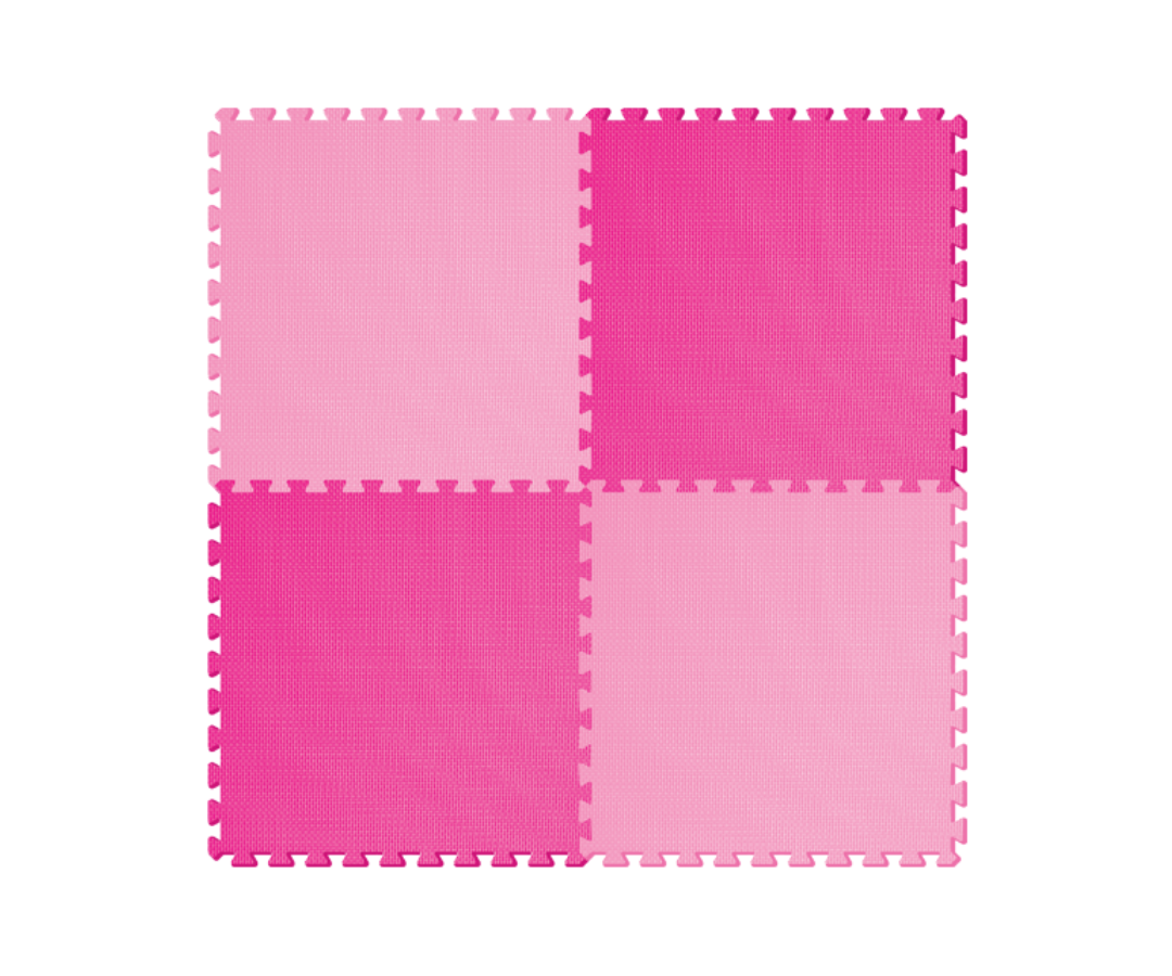 Alfombra 4 piezas rosada