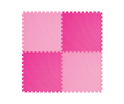 Alfombra 4 piezas rosada