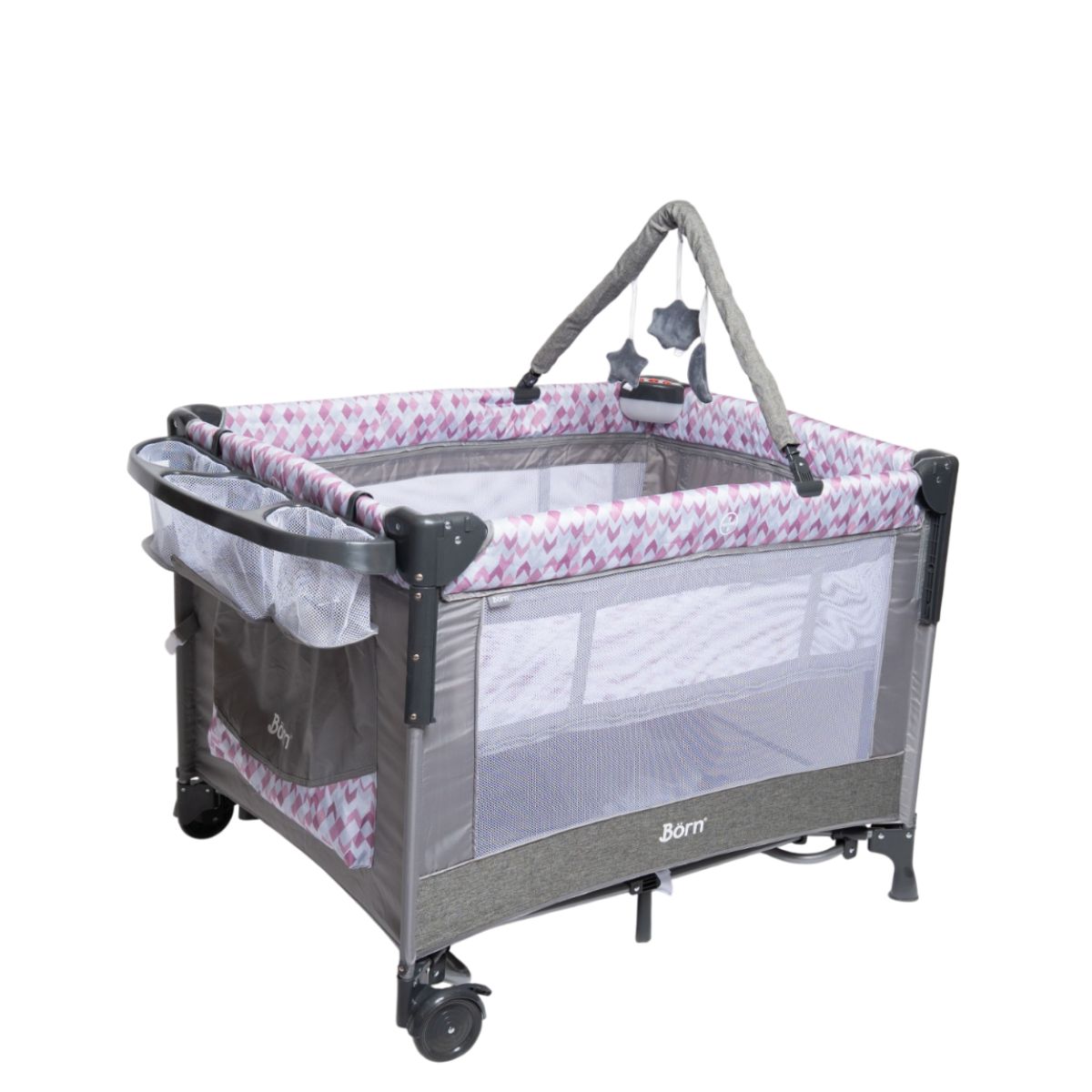 Corral Cuna Y Apego Collyn  | Pink Print Born