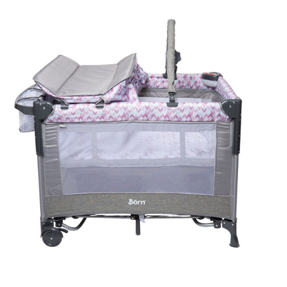 Corral Cuna Y Apego Collyn  | Pink Print Born