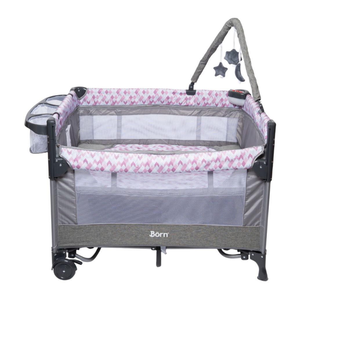 Corral Cuna Y Apego Collyn  | Pink Print Born