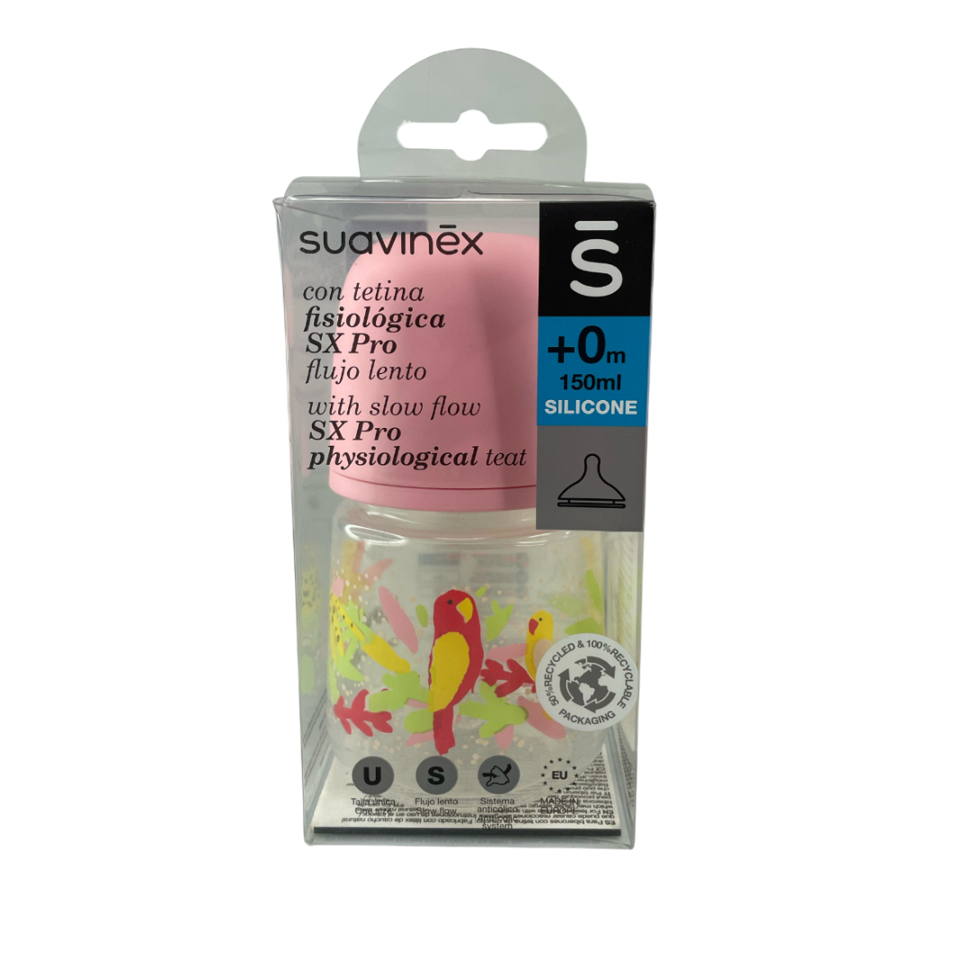 Biberón 150ml sx pro jungla rosa (0 meses)