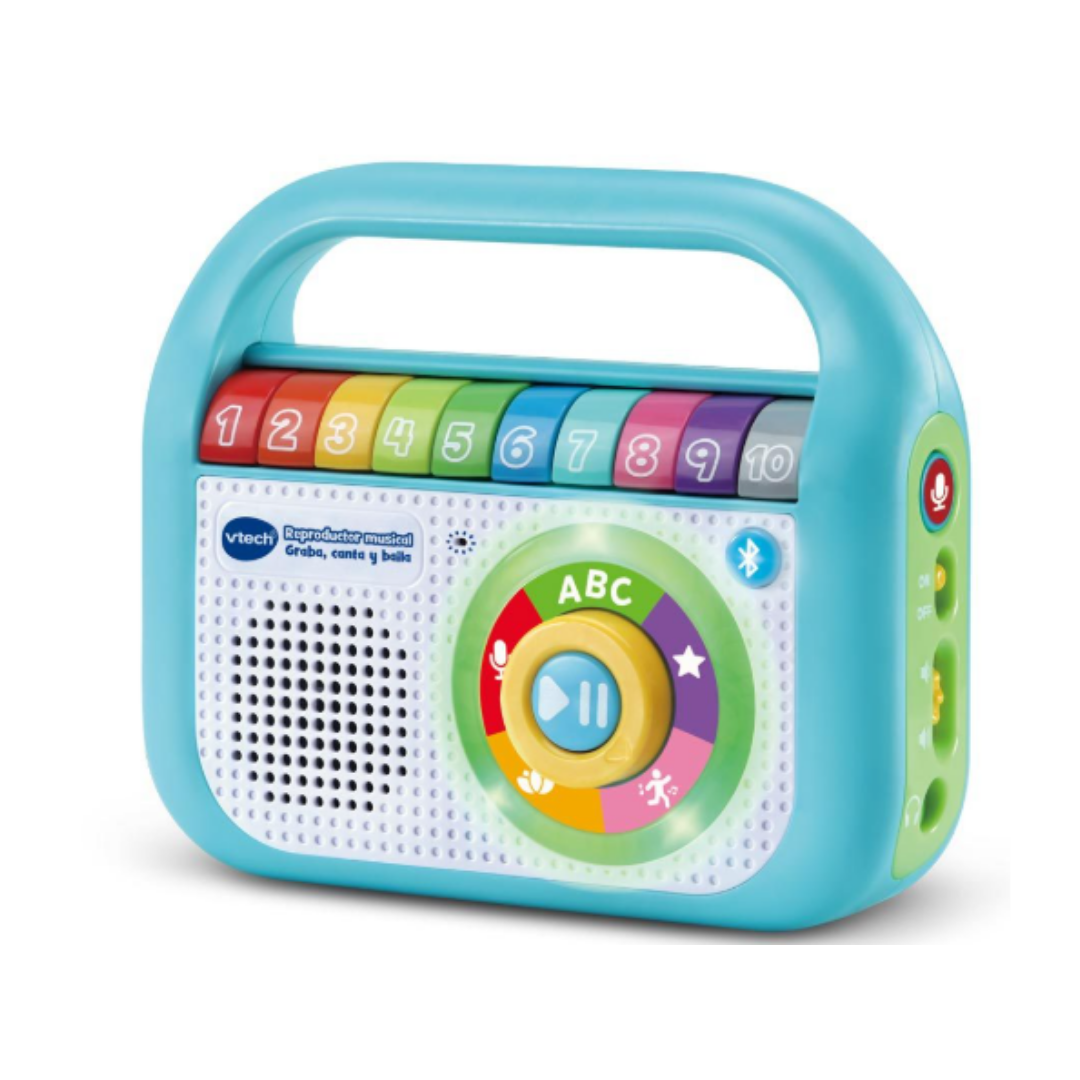 Reproductor musical graba canta y baila Vtech
