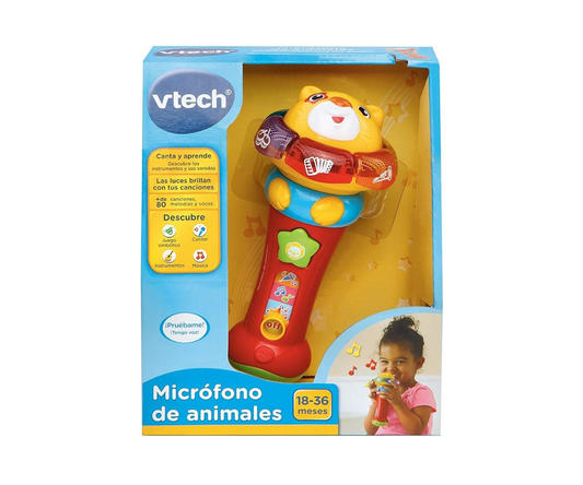 Juguete Microfono De Animales Rojo Vtech