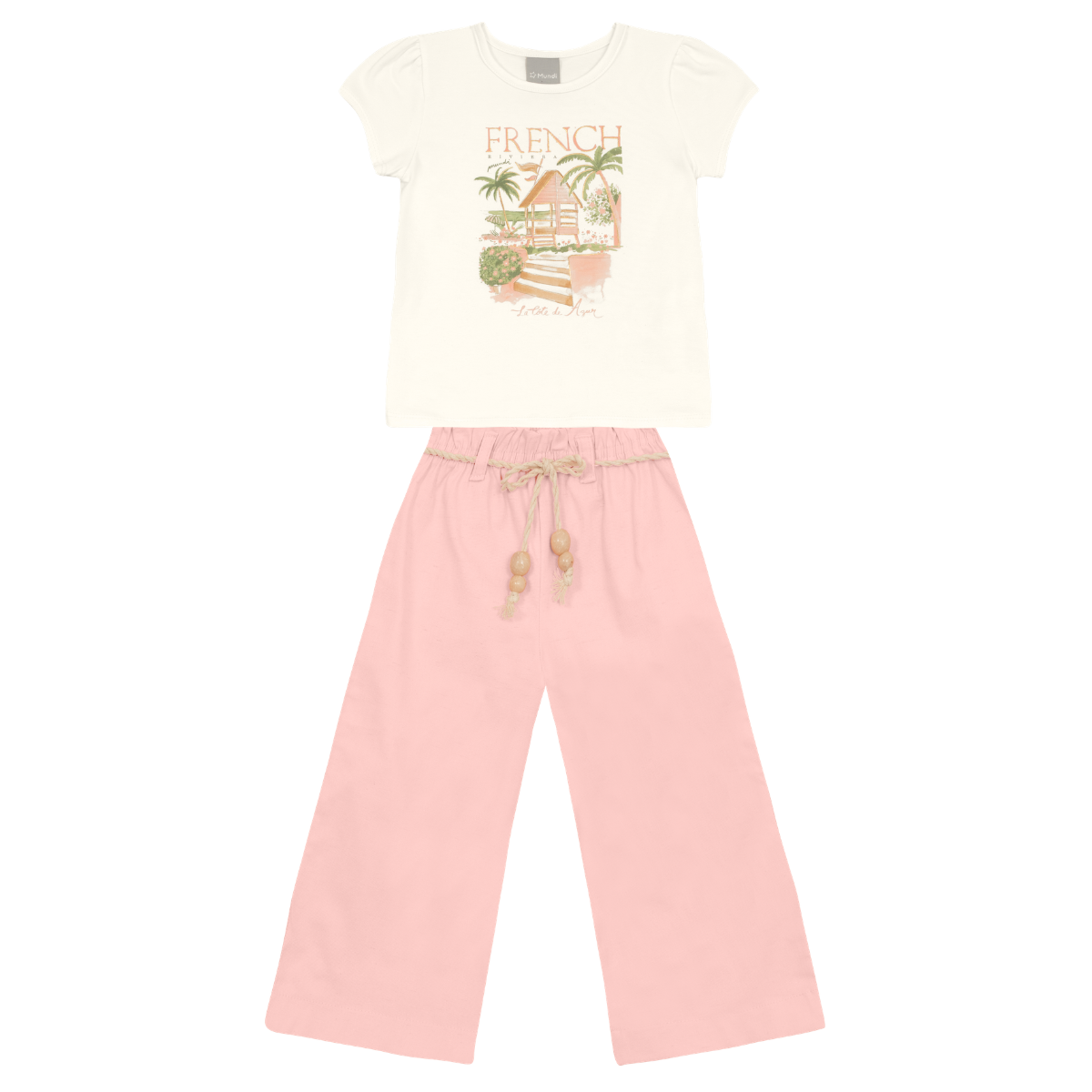 Blusa Y Pantalón Nena | Rosado Mundi