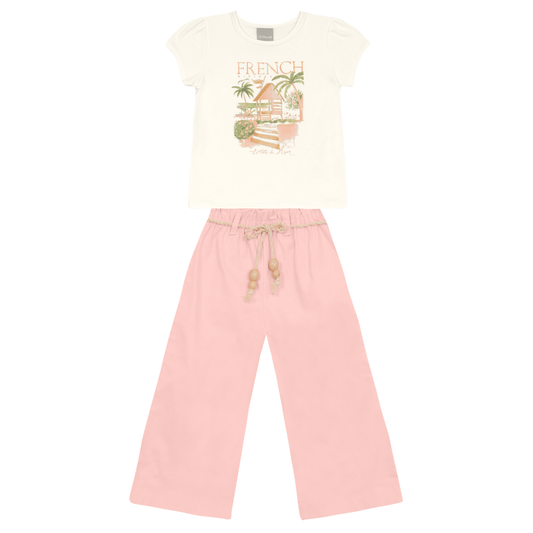 Blusa Y Pantalón Nena | Rosado Mundi