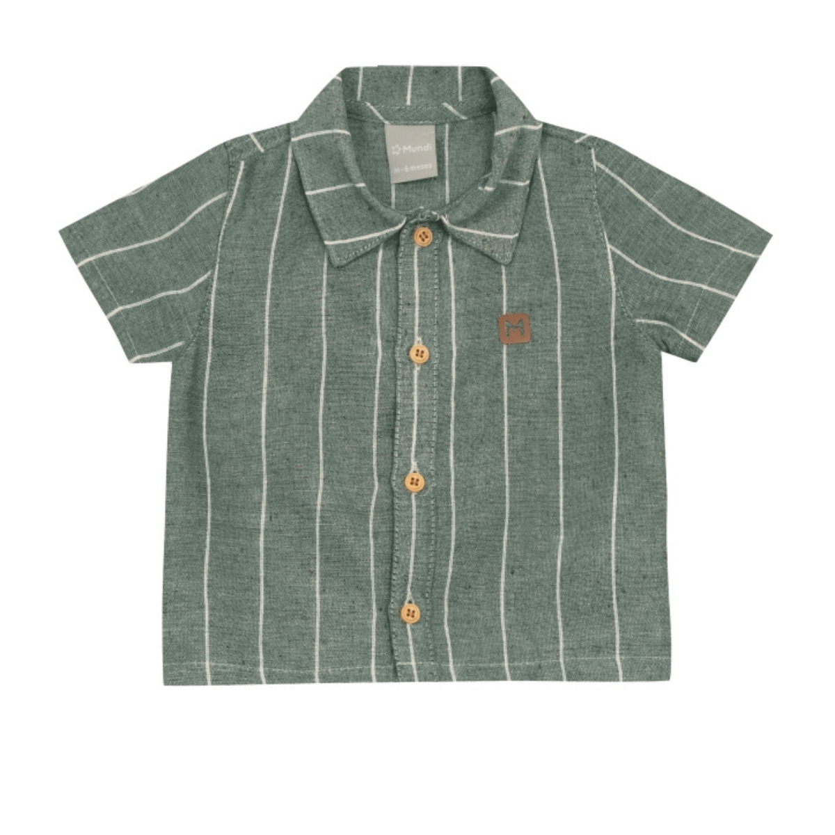 Camisa Y Bermuda Nene Rayas | Gris Mundi