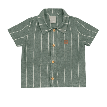 Camisa Y Bermuda Nene Rayas | Gris Mundi