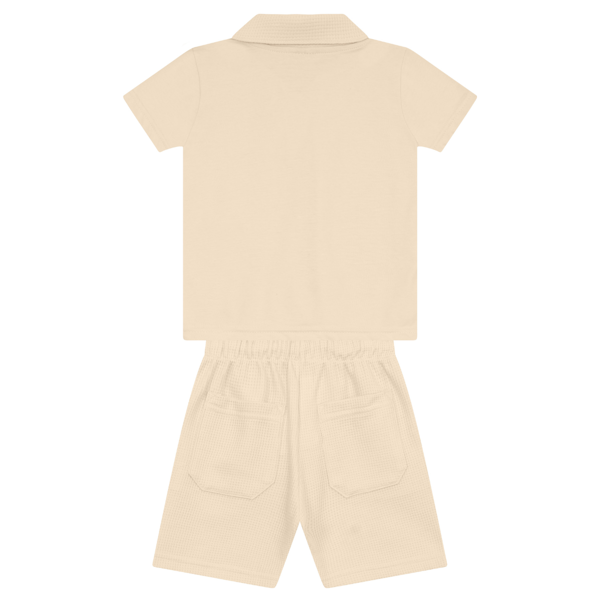 Camisa Polo Y Bermuda Nene | Beige Mundi