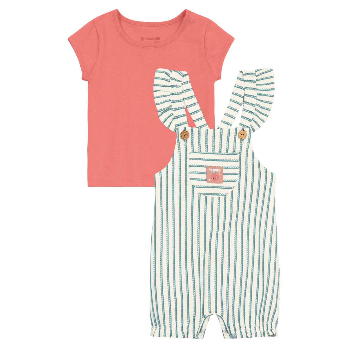 Blusa Y Jardinera Nena | Rayas Brandili