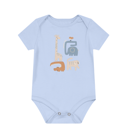 Body Y Bermuda Nene | Animales Azul Brandili