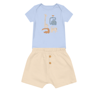 Body Y Bermuda Nene | Animales Azul Brandili