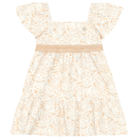 Vestido Nena Flores | Beige Mundi