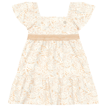 Vestido Nena Flores | Beige Mundi