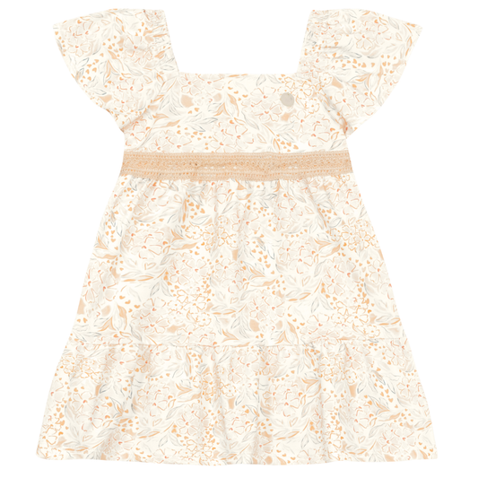 Vestido Nena Flores | Beige Mundi
