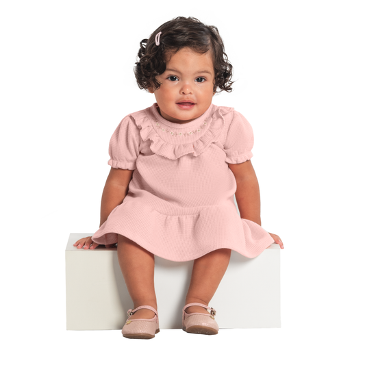 Vestido Nena Boleros Mangas | Rosado Mundi