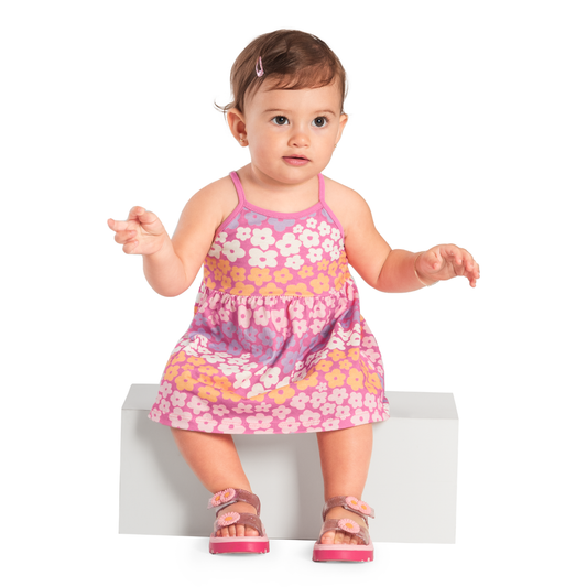 Vestido Nena Sin Mangas | Rosado Brandili