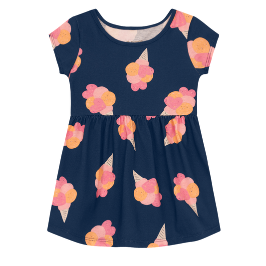 Vestido Nena Fresas | Azul Rosado Brandili