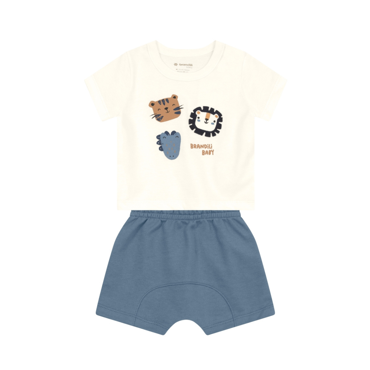 Camiseta Y Bermuda Nene | Animalitos Brandili