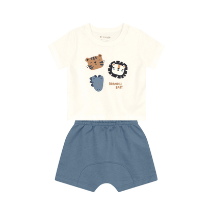 Camiseta Y Bermuda Nene | Animalitos Brandili