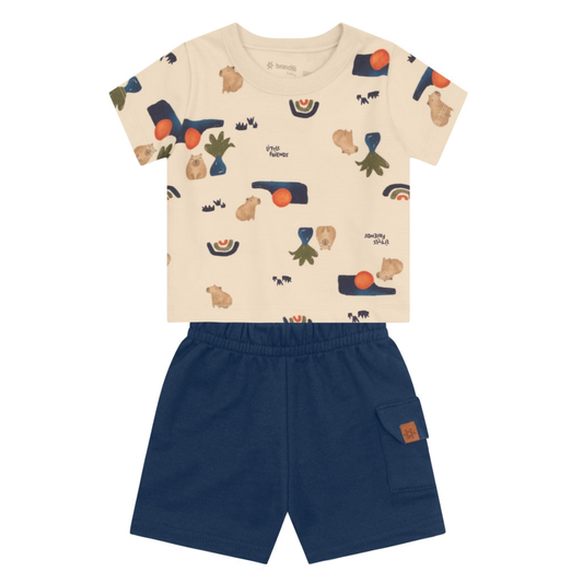 Camiseta Y Bermuda Nene | Naturaleza Brandili