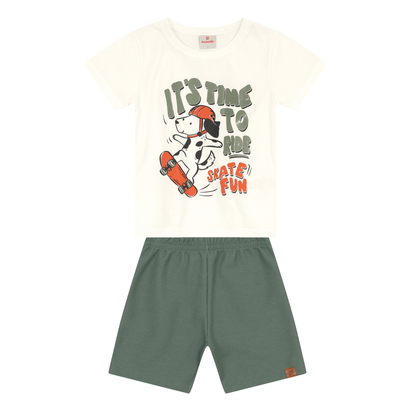 Camiseta Y Bermuda Nene | Perro Brandili