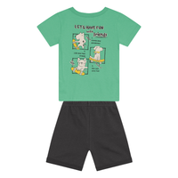 Camiseta Y Bermuda Nene Friends | Verde Brandili