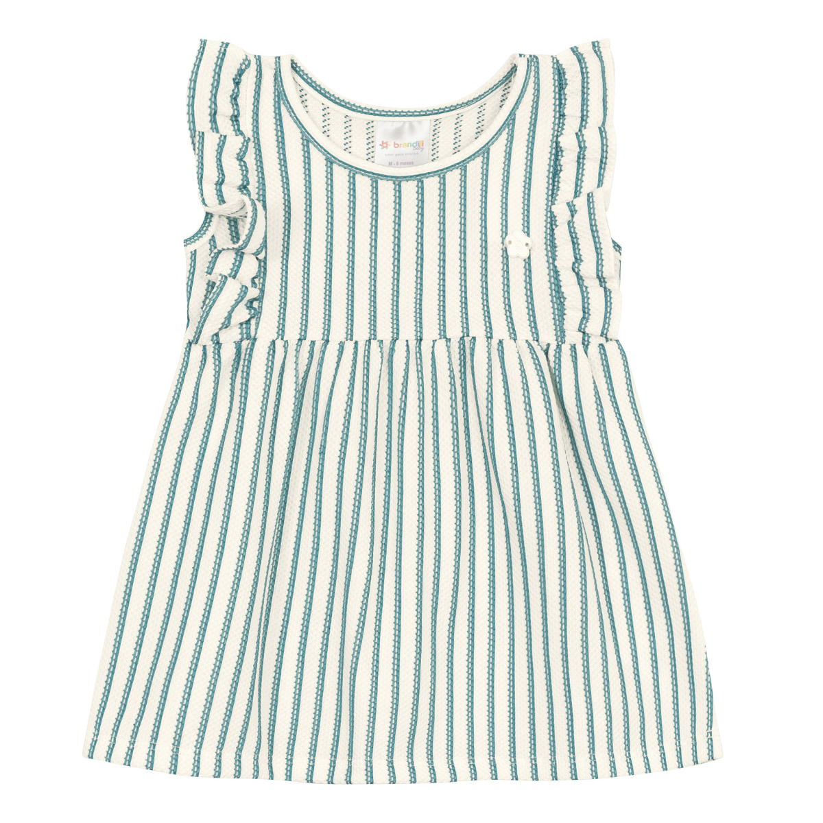 Vestido Nena Rayas | Verde Brandili