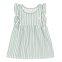 Vestido Nena Rayas | Verde Brandili