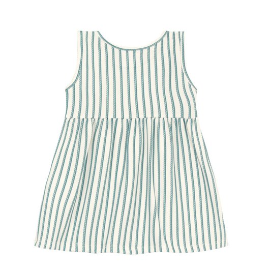 Vestido Nena Rayas | Verde Brandili