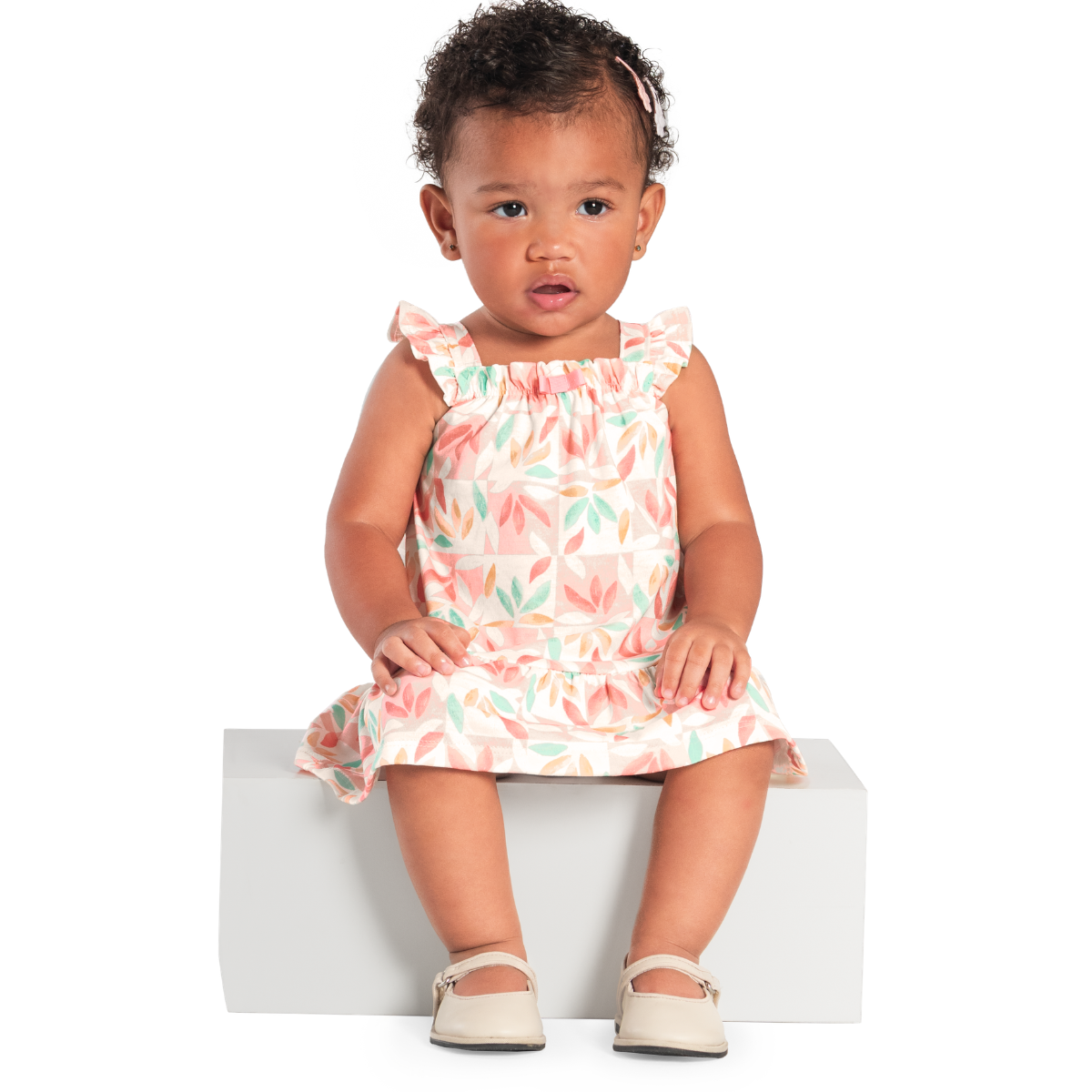 Vestido Nena | Flores Rosado Brandili