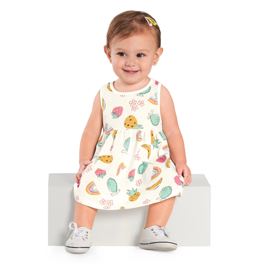 Vestido Nena Arcoíris | Blanco Brandili