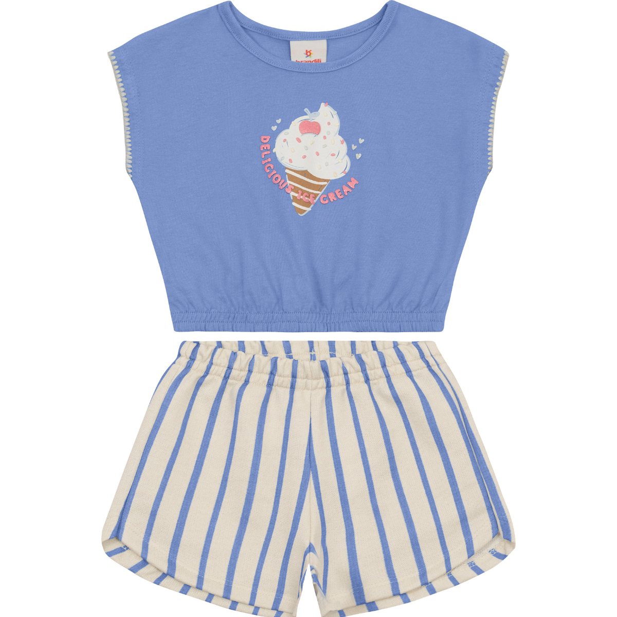 Blusa Y Shorts Nena | Helado Brandili