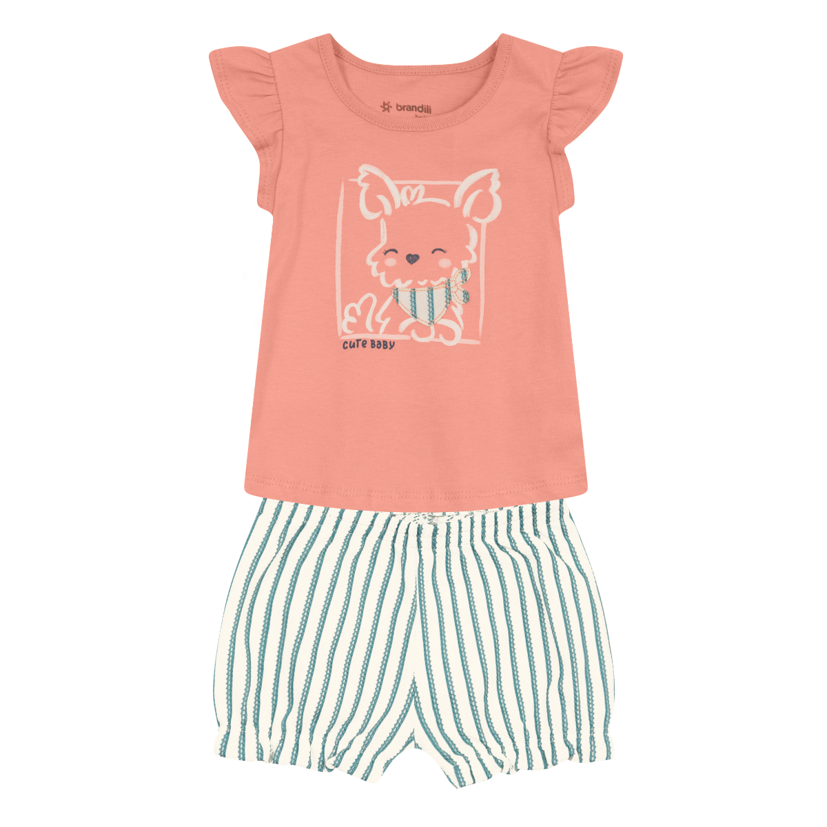 Blusa Y Shorts Nena | Perrito Brandili